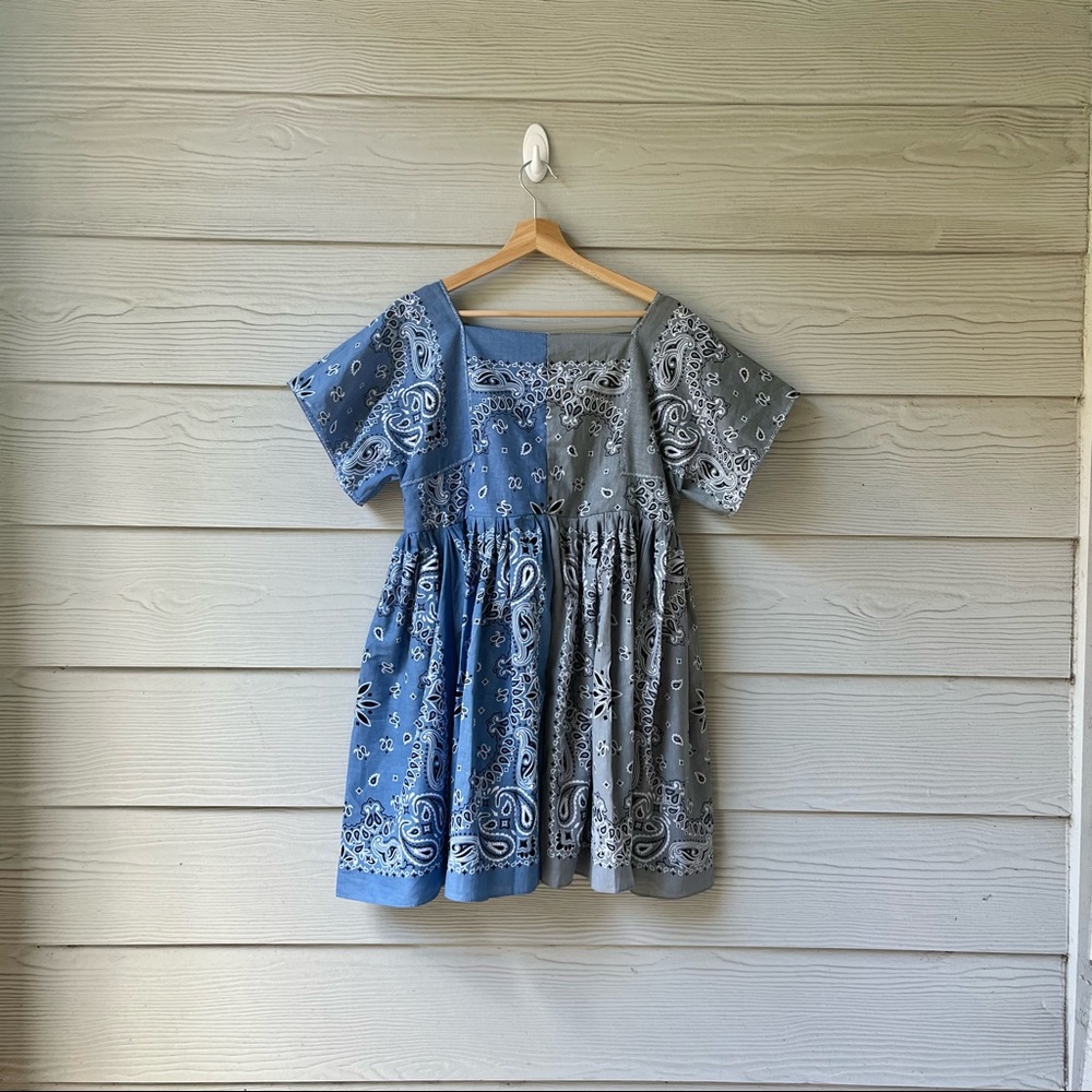 Handmade Bandana Dress/Half&Half - Picture 3 of 16